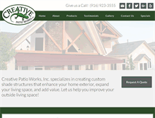 Tablet Screenshot of creativepatio.com
